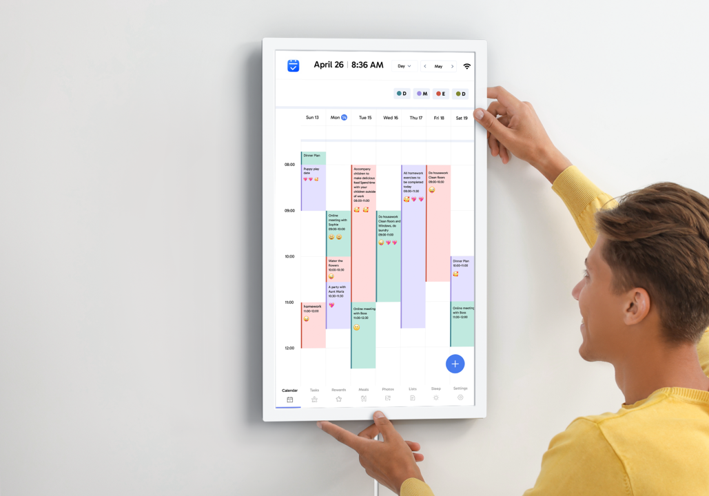 digital calendar wall