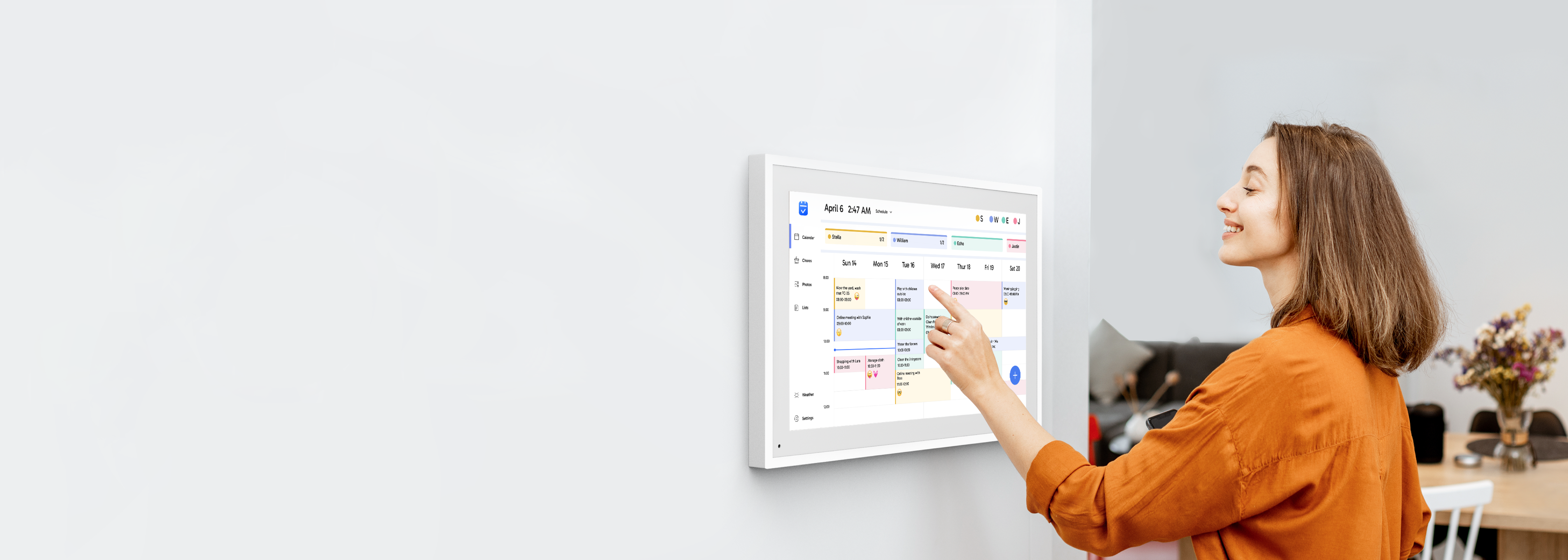 Dragon Touch digital calendar wall