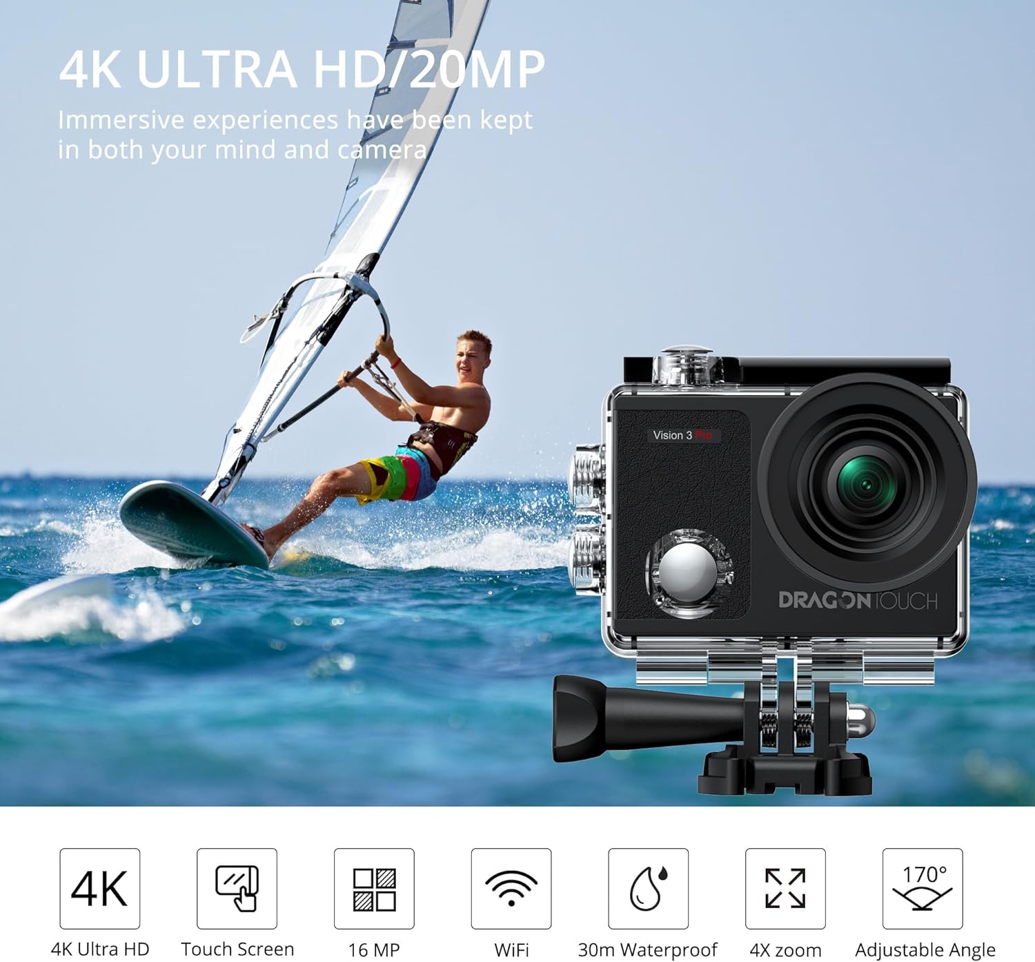 Vision 3 Pro Action Camera Dragon Touch