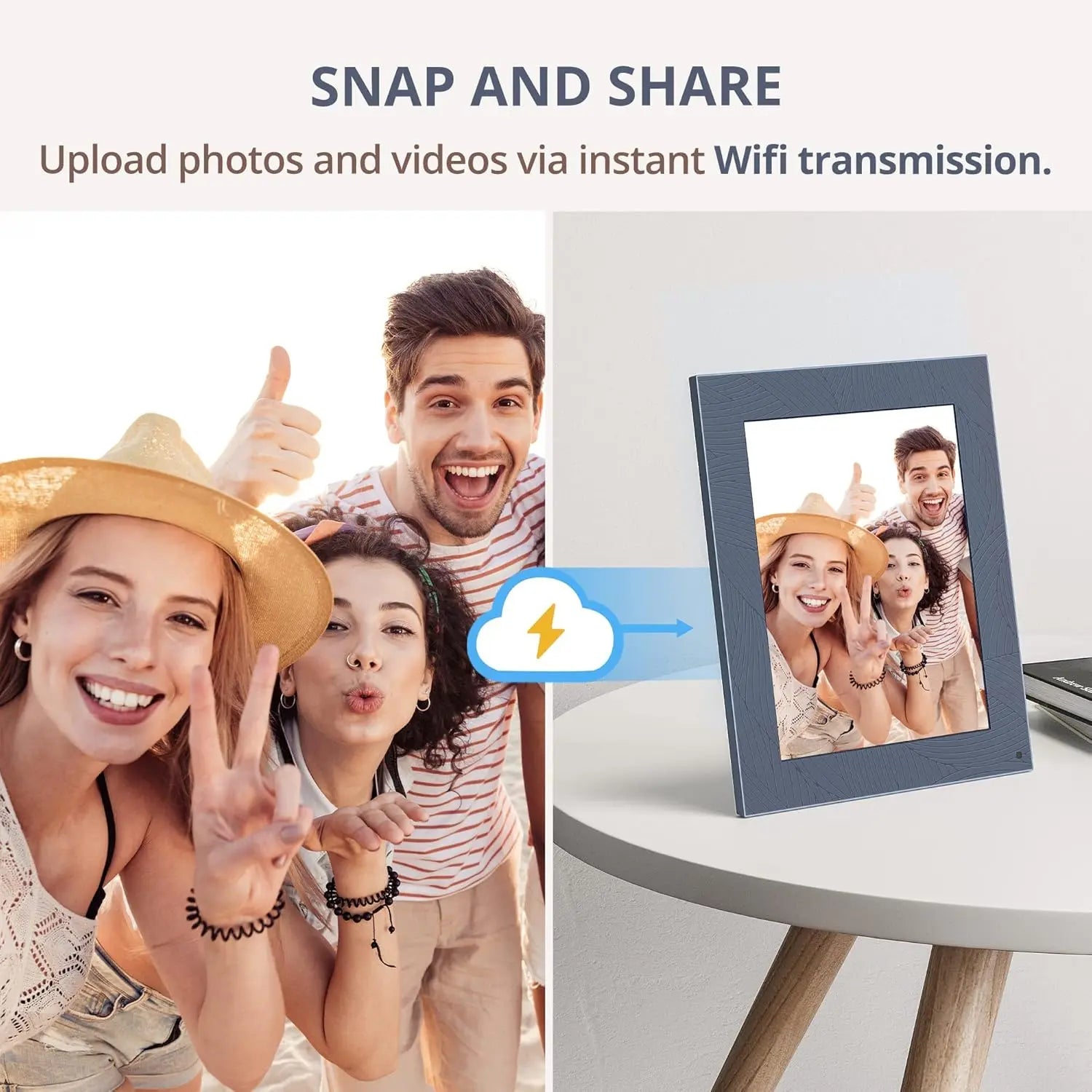 Modern 10 Aqua 2K Digital Picture Frame Dragon Touch