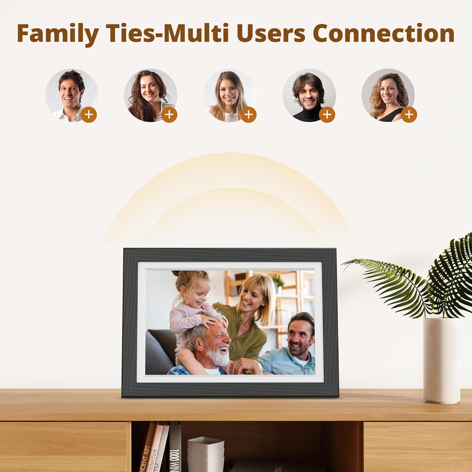Dragon Touch Frameo Digital Picture Frame - 10.1 Inch WiFi Electronic Picture Frame with 32 GB Memory HD IPS Touch Screen Dragon Touch
