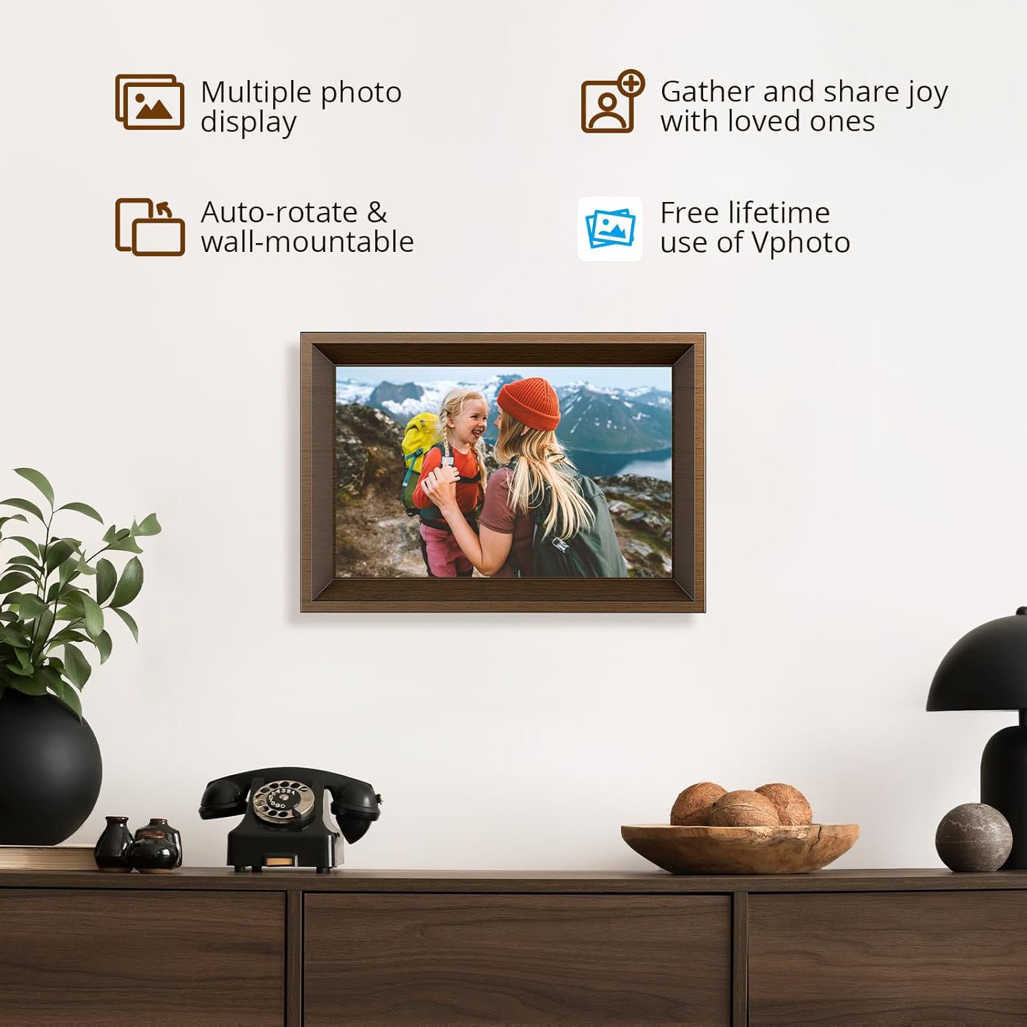 10.1" WiFi Touch Screen Digital Picture Frame 32GB