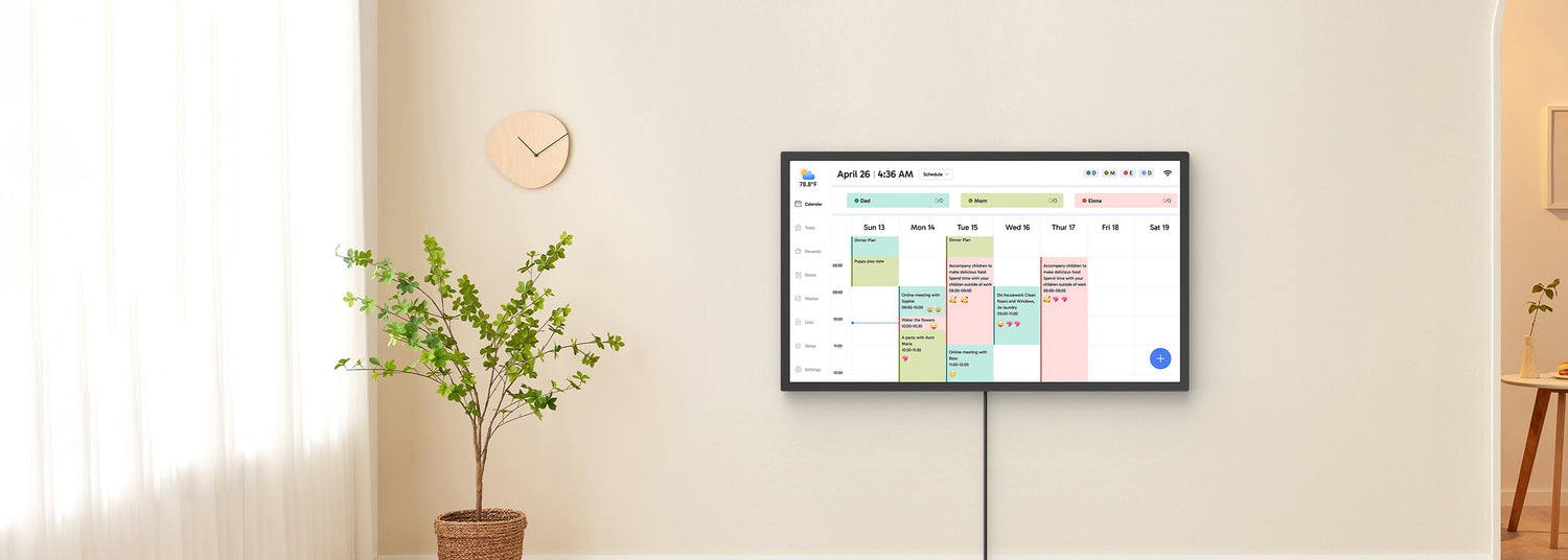 DragonTouch Digital Wall Calendar for Family