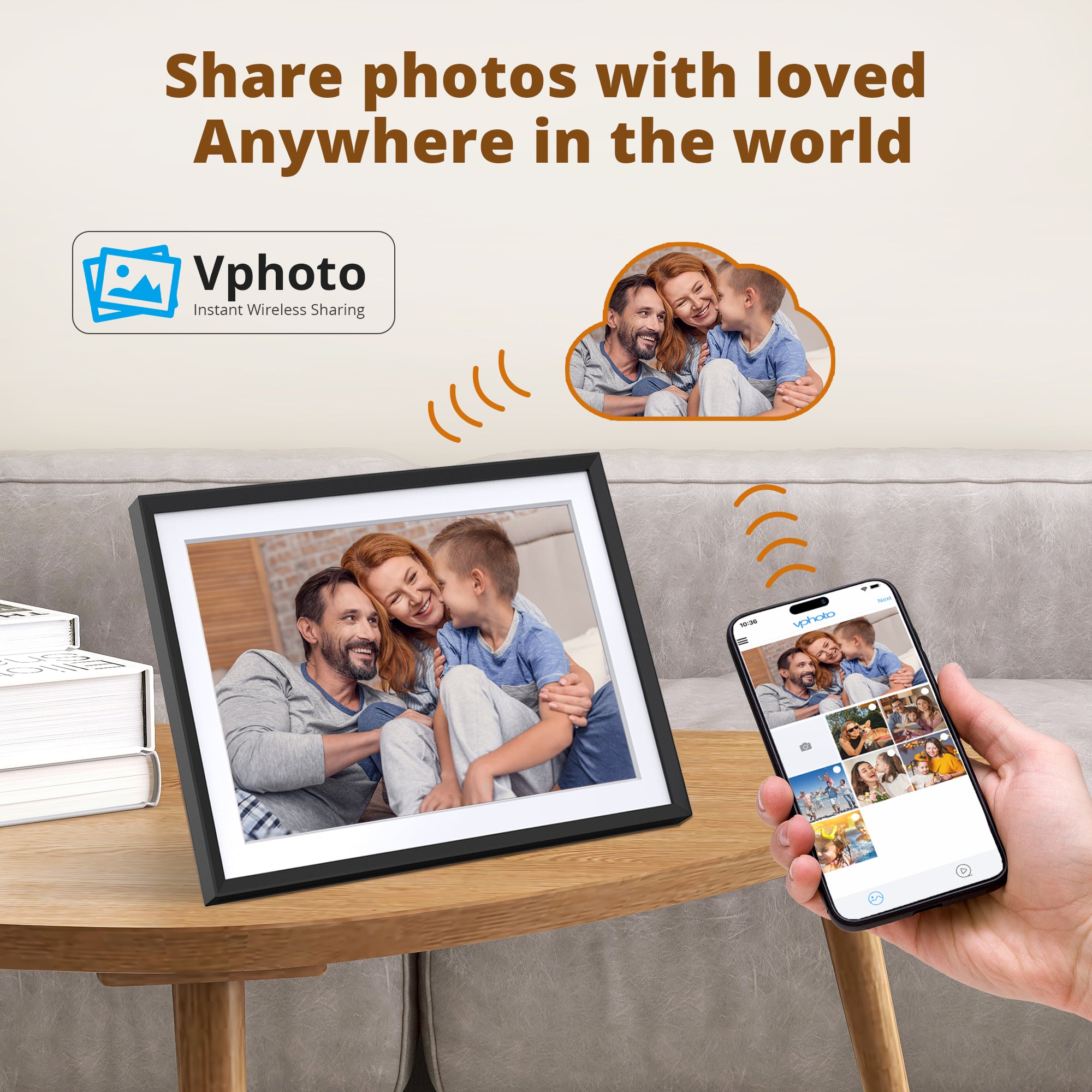 10.1" WiFi Touch Screen Digital Picture Frame