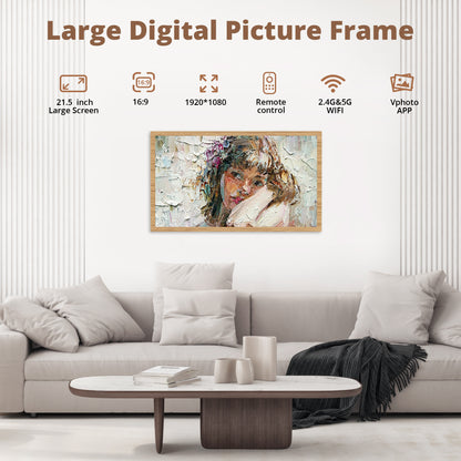 21.5" WiFi Touch Screen Large Digital Picture Frame 