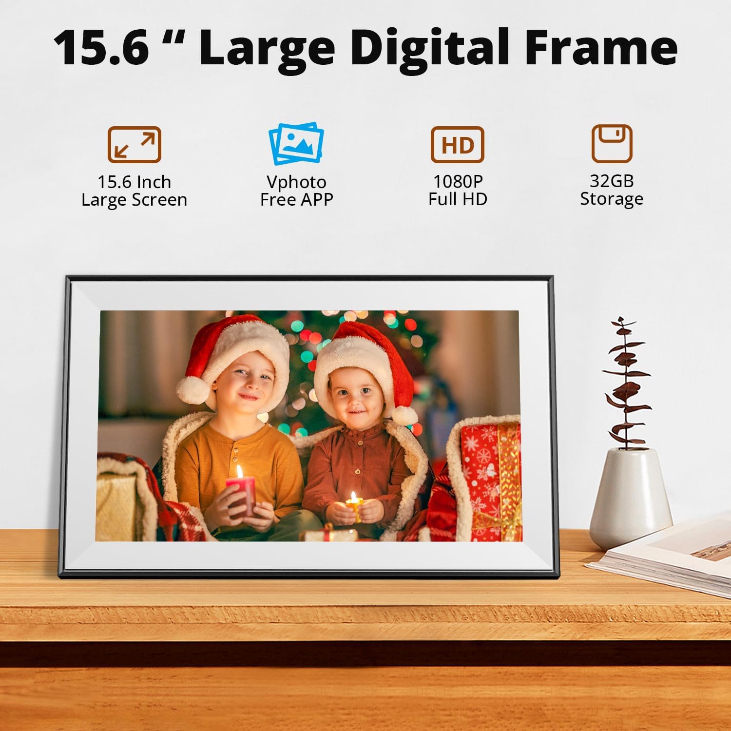 15.6" WiFi Touch Screen Digital Picture Frame