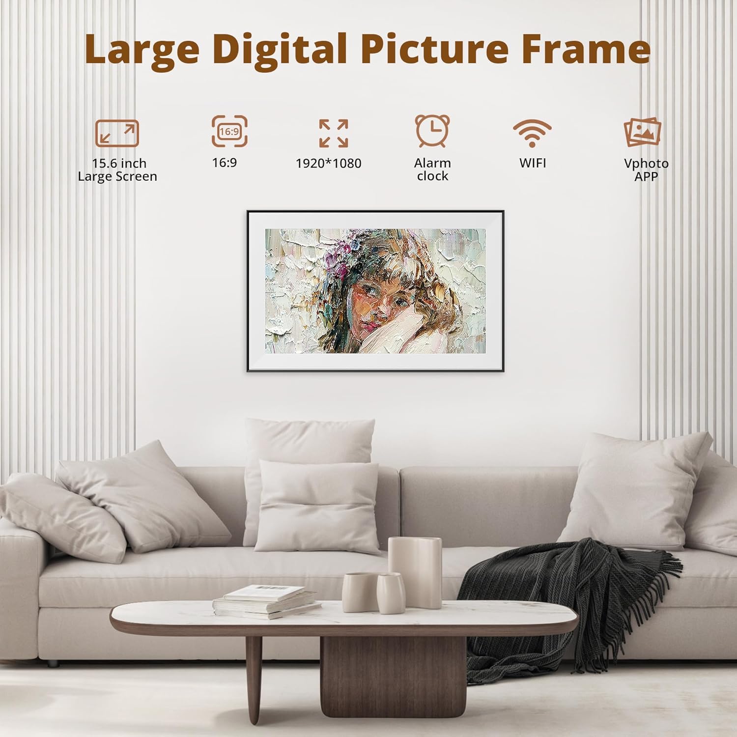 15.6" WiFi Touch Screen Digital Picture Frame