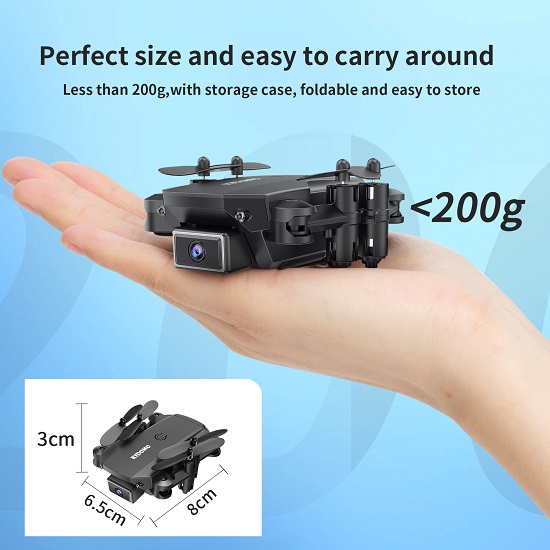 Betinget slot Hovedløse KIDOMO F02 Foldable Mini Drone with 1080P HD FPV Camera, Voice/Gesture  Control